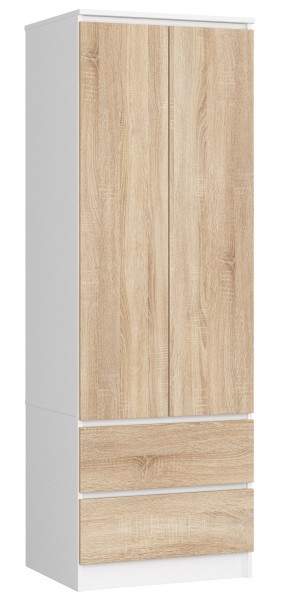 Szafa Star S 60 Cm 2 Drzwi 2 Szuflady Pk Biała / Sonoma 728041
