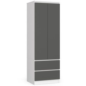 Szafa Star S60 2D 2Sz Pk Biały / Szary 728062 Szafa Star S60 2D 2Sz Pk Biały / Szary 728062