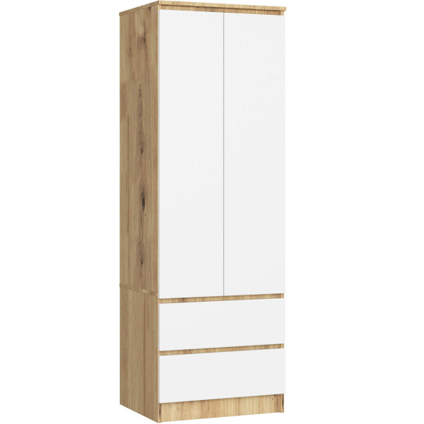 Szafa Star S60 2D 2Sz Pk Dąb Artisan / Biała 728057
