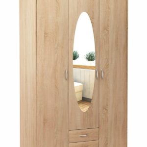Szafa szafka 3D2S dąb sonoma trzydrzwiowa lustro 228309 Szafa szafka 3D2S dąb sonoma trzydrzwiowa lustro 228309