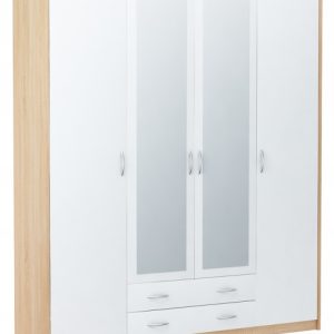 Szafa szafka 4D2S BIAŁY-SONOMA garderoba regał 228306 Szafa szafka 4D2S BIAŁY-SONOMA garderoba regał 228306