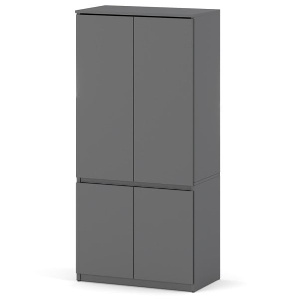 Szafa szara do sypialni garderoba posti 80cm półki drążek 439617