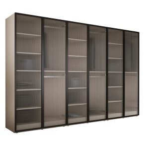 Szafa : Szara platyna / Szkło Ryflowane, 300 x 200 x 51 cm 596130 Szafa : Szara platyna / Szkło Ryflowane, 300 x 200 x 51 cm 596130