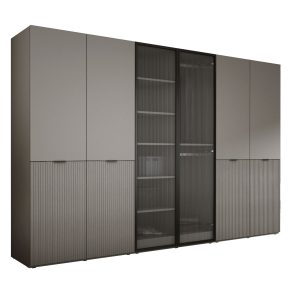Szafa : Szara platyna / Szkło Ryflowane / Szara platyna, 300 x 200 x 51 cm 596108 Szafa : Szara platyna / Szkło Ryflowane / Szara platyna, 300 x 200 x 51 cm 596108