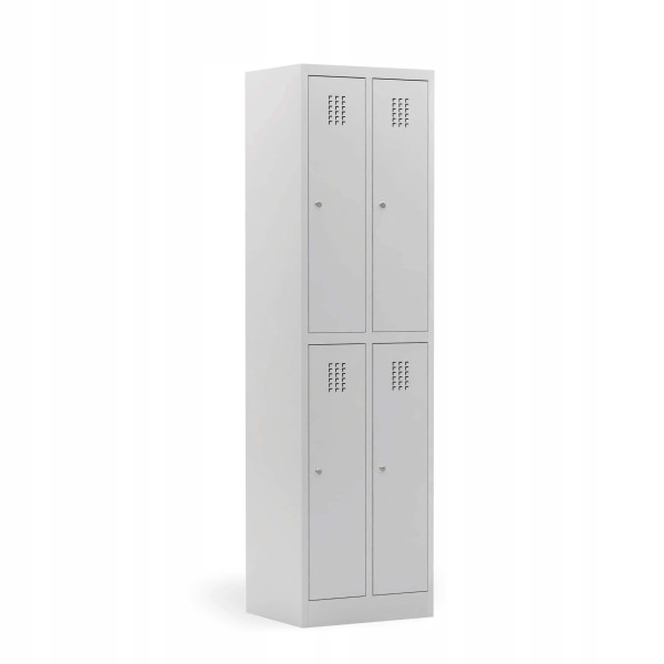 Szafa szatniowa 4-skrytkowa szara metalowa 756866