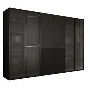 Szafa : Szkło Ryflowane / Czarny grafit, 300 x 200 x 51 cm 596136 Szafa : Szkło Ryflowane / Czarny grafit, 300 x 200 x 51 cm 596136