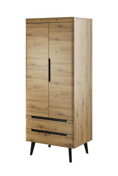 Szafa szuflady drążek na wieszaki NODIS 80 Dąb Artisan 357802