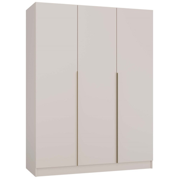Szafa Topeshop Senso 3d 150 cm złote uchwyty do salonu sypialni kaszmir beż 738345