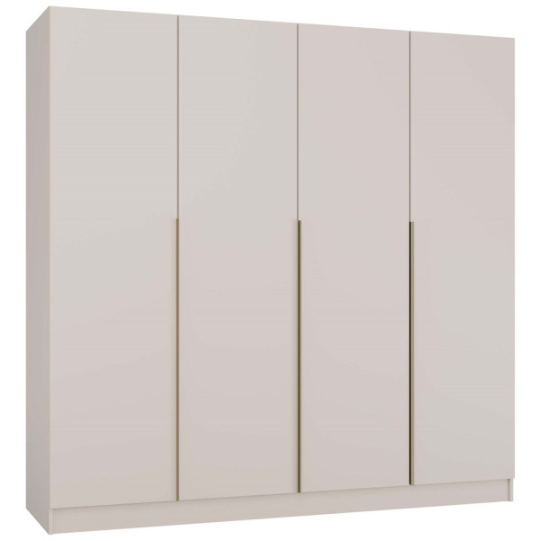 Szafa Topeshop Senso 4d 200 cm złote uchwyty do salonu sypialni kaszmir beż 738344
