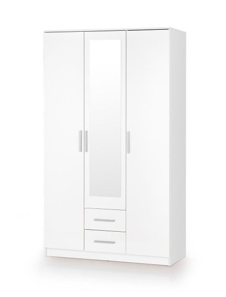 Szafa trzydrzwiowa LIMA S-3 120cm biały połysk z lustrem 1004369