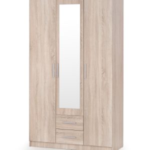 Szafa trzydrzwiowa LIMA S-3 120cm dąb sonoma z lustrem 1004370 Szafa trzydrzwiowa LIMA S-3 120cm dąb sonoma z lustrem 1004370