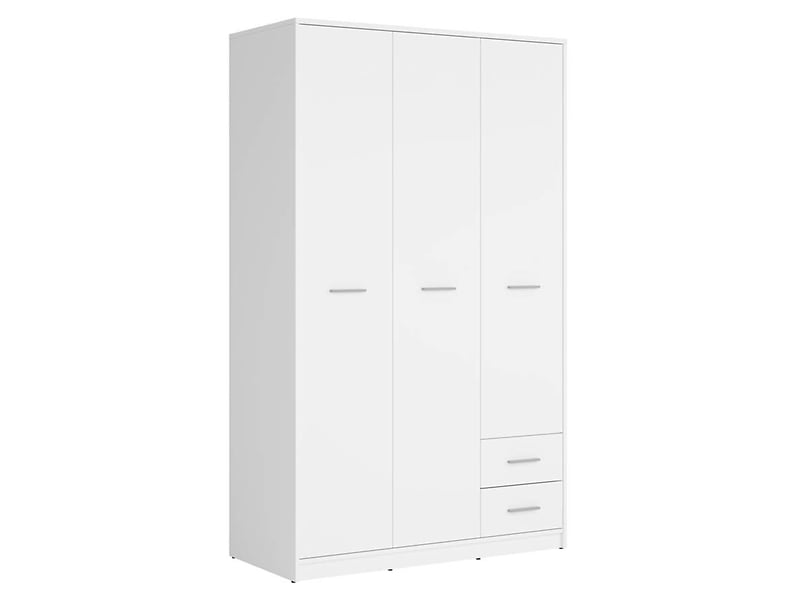 Szafa trzydrzwiowa Nepo Plus 118 cm z szufladami biała 29776