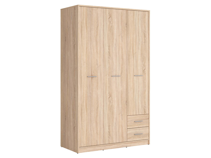 Szafa trzydrzwiowa Nepo Plus 118 cm z szufladami dąb sonoma 29779