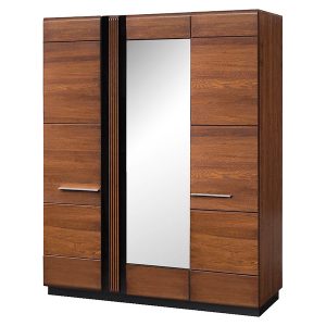 Szafa trzydrzwiowa Porti 73 165 cm z lustrem dąb antyczny 139885 Szafa trzydrzwiowa Porti 73 165 cm z lustrem dąb antyczny 139885