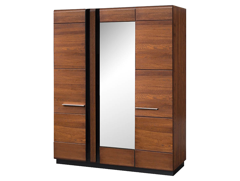 Szafa trzydrzwiowa Porti 73 165 cm z lustrem dąb antyczny 139885