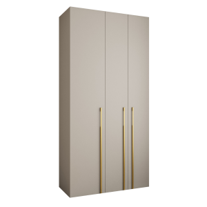 Szafa trzydrzwiowa wysoka 50 Como 3 120 kaszmir+złoty 300143 Szafa trzydrzwiowa wysoka 50 Como 3 120 kaszmir+złoty 300143