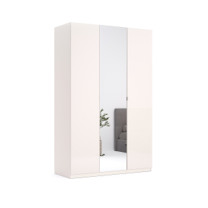 Szafa trzydrzwiowa z lustrem 211x134cm kaszmir połysk 756788