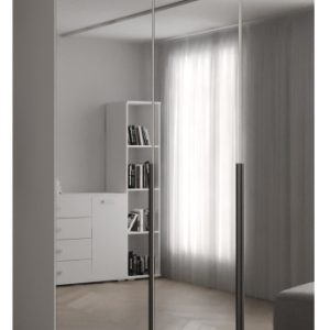 Szafa ubraniowa INOVA 1 L 1,5SZ biały+czarny 205134 Szafa ubraniowa INOVA 1 L 1,5SZ biały+czarny 205134