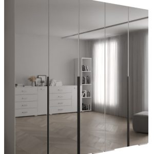 Szafa ubraniowa INOVA 1 L 2,5SZ biały+czarny 204492 Szafa ubraniowa INOVA 1 L 2,5SZ biały+czarny 204492
