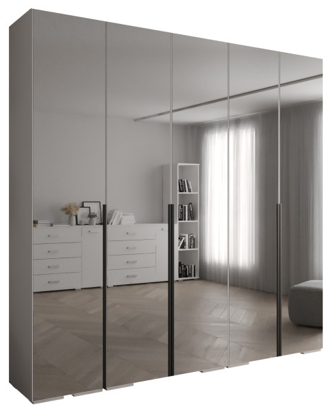 Szafa ubraniowa INOVA 1 L 2,5SZ biały+czarny 204492
