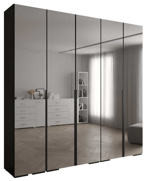 Szafa ubraniowa INOVA 1 L 2,5SZ czarny+czarny 210739