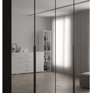 Szafa ubraniowa INOVA 1 L 2SZ czarny+czarny 210748 Szafa ubraniowa INOVA 1 L 2SZ czarny+czarny 210748