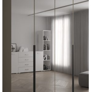 Szafa ubraniowa INOVA 1 L 2SZ kaszmir+czarny 210754 Szafa ubraniowa INOVA 1 L 2SZ kaszmir+czarny 210754