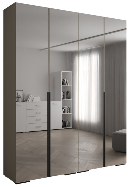 Szafa ubraniowa INOVA 1 L 2SZ kaszmir+czarny 210754