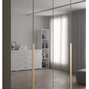 Szafa ubraniowa INOVA 1 L 2SZ kaszmir+złoty 210743 Szafa ubraniowa INOVA 1 L 2SZ kaszmir+złoty 210743