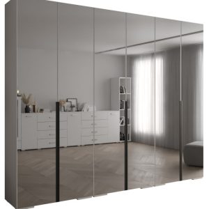 Szafa ubraniowa INOVA 1 L 3SZ biały+czarny 204495 Szafa ubraniowa INOVA 1 L 3SZ biały+czarny 204495
