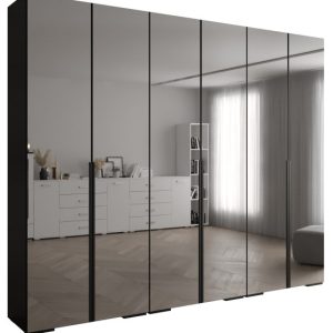 Szafa ubraniowa INOVA 1 L 3SZ czarny+czarny 210747