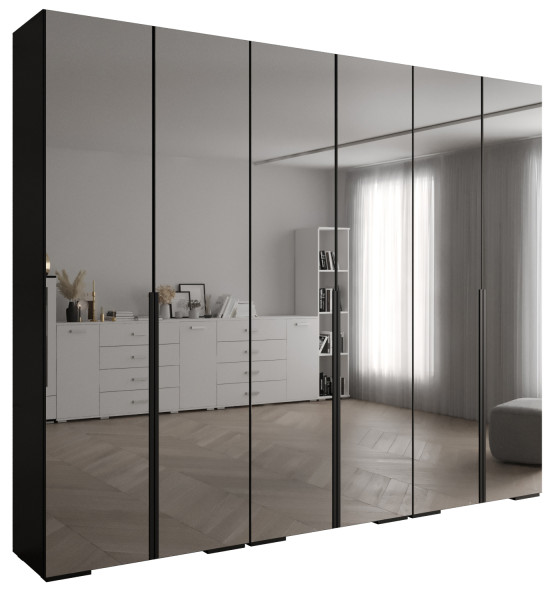 Szafa ubraniowa INOVA 1 L 3SZ czarny+czarny 210747
