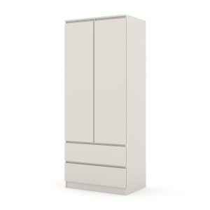 Szafa ubraniowa MAJA 80 cm 2D2S kaszmir dwudrzwiowa półki drążek szuflady 1030632