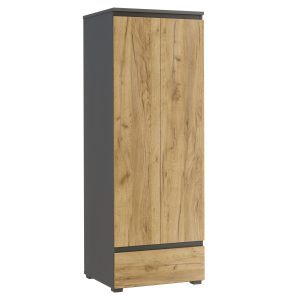Szafa ubraniowa NEO 04 antracyt / dąb craft z półką, drążkiem i szufladą 915868