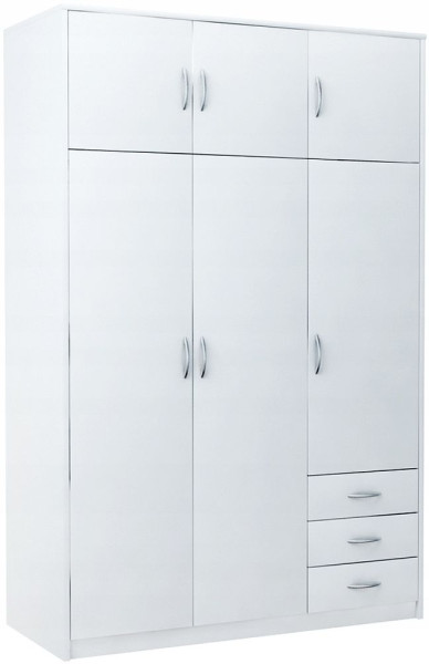Szafa ubraniowa Sz03 Biały 193x127x55 cm Bestseller 550075