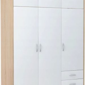 Szafa ubraniowa Sz03 Dąb Sonoma-Biały 193x127x55 cm Bestseller 550077 Szafa ubraniowa Sz03 Dąb Sonoma-Biały 193x127x55 cm Bestseller 550077