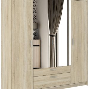 Szafa uchylna 176 cm z lustrem KUBA dąb sonoma 818347