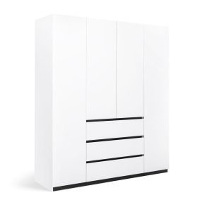 Szafa uchylna 4 drzwi biały mat antracyt 961478 Szafa uchylna 4 drzwi biały mat antracyt 961478