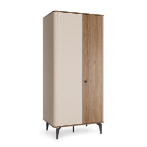 Szafa Uchylna do Sypialni z drążkiem AURENA 88cm Kaszmir i Orzech 1063265 Szafa Uchylna do Sypialni z drążkiem AURENA 88cm Kaszmir i Orzech 1063265