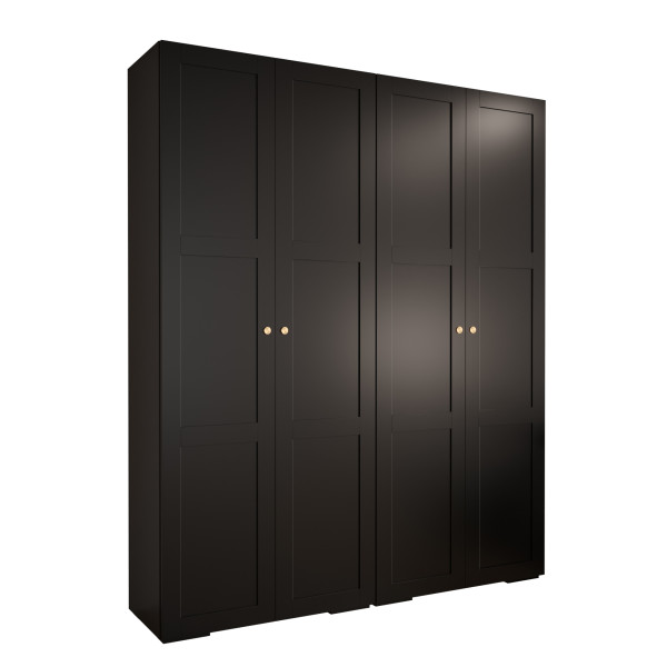 Szafa uchylna Garderoba MANHATTAN RYFEL 10 200 czarny 325252