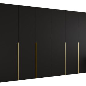 Szafa uchylna otwierana ALICANTE 1 300 wys. 202 cm czarny + złoty 670484 Szafa uchylna otwierana ALICANTE 1 300 wys. 202 cm czarny + złoty 670484