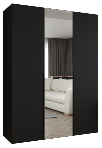 Szafa uchylna otwierana ALICANTE 2 150 wys. 202 cm czarny + czarny 670635