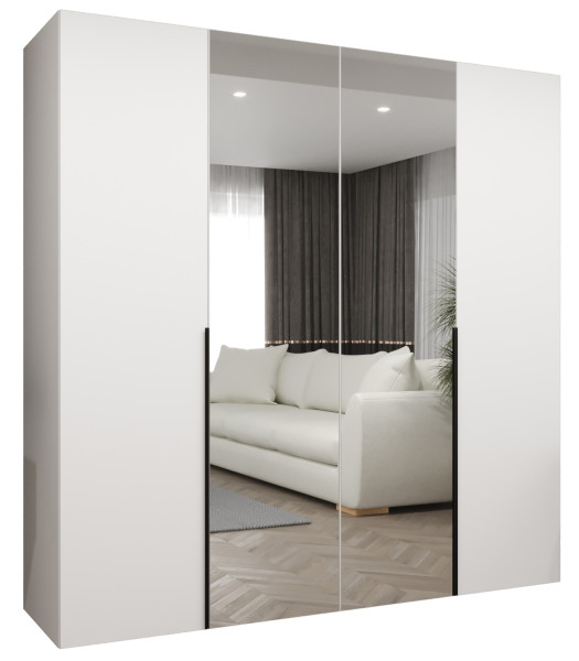 Szafa uchylna otwierana ALICANTE 2 200 wys. 202 cm biały + czarny 670611
