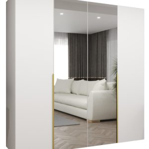 Szafa uchylna otwierana ALICANTE 2 200 wys. 202 cm biały + złoty 670627 Szafa uchylna otwierana ALICANTE 2 200 wys. 202 cm biały + złoty 670627