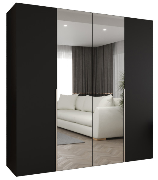 Szafa uchylna otwierana ALICANTE 2 200 wys. 202 cm czarny + kaszmir 670599