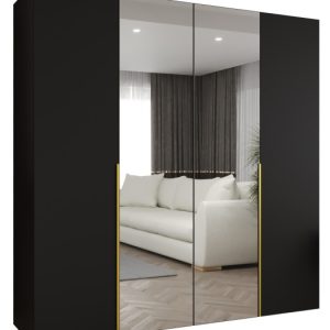 Szafa uchylna otwierana ALICANTE 2 200 wys. 202 cm czarny + złoty 670612 Szafa uchylna otwierana ALICANTE 2 200 wys. 202 cm czarny + złoty 670612