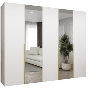 Szafa uchylna otwierana ALICANTE 2 250 wys. 202 cm biały + złoty 670622