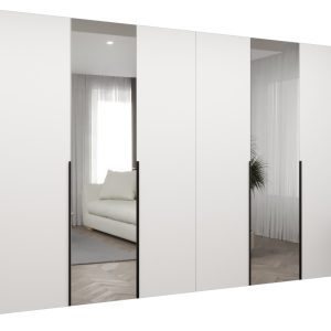 Szafa uchylna otwierana ALICANTE 2 300 wys. 202 cm biały + czarny 670587