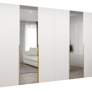 Szafa uchylna otwierana ALICANTE 2 300 wys. 202 cm biały + złoty 670591 Szafa uchylna otwierana ALICANTE 2 300 wys. 202 cm biały + złoty 670591