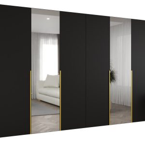 Szafa uchylna otwierana ALICANTE 2 300 wys. 202 cm czarny + złoty 670593 Szafa uchylna otwierana ALICANTE 2 300 wys. 202 cm czarny + złoty 670593
